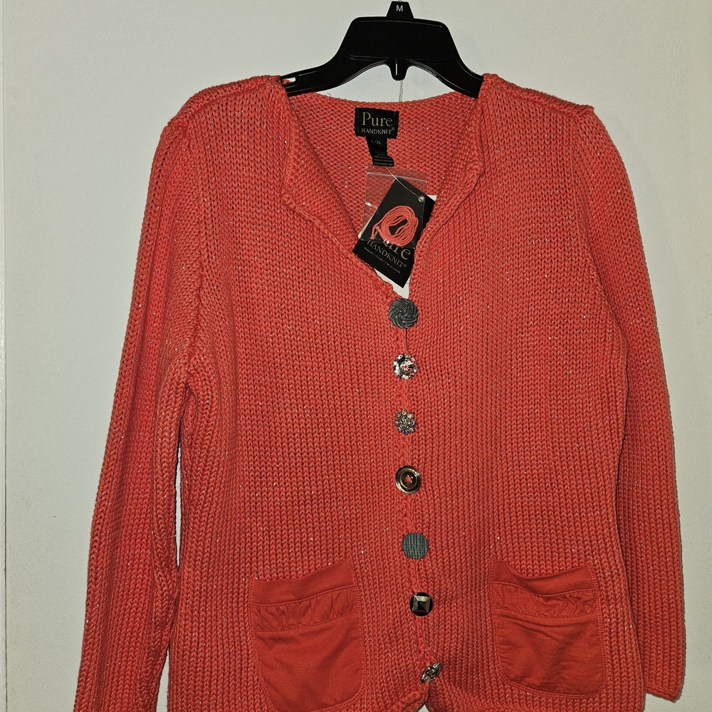 Pur Women's Vibrant Red Cardigan